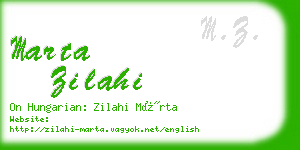 marta zilahi business card